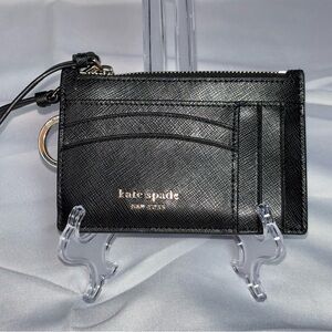 Kate Spade New York Black Spencer Wristlet Card Holder